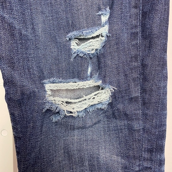 American Eagle Outfitters Womenʻs Distressed Denim Hi-Rise Jegging Crop Size 16 - Picture 5 of 10
